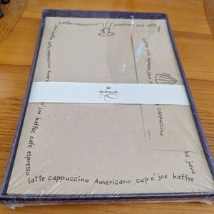 NWT stationary set - coffee theme